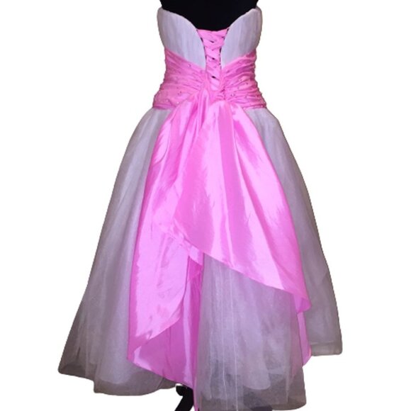 Luxurious Corset Barbie Bow Designer Wedding Evening Cocktail Party Prom Dress - Picture 15 of 16